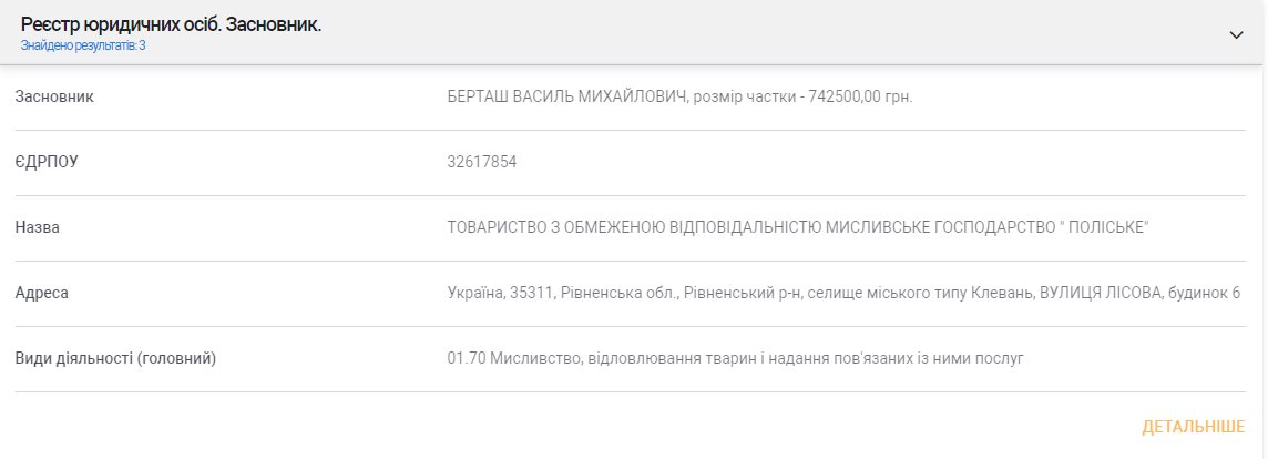Берташ Василий Михайлович полное досье компромат
