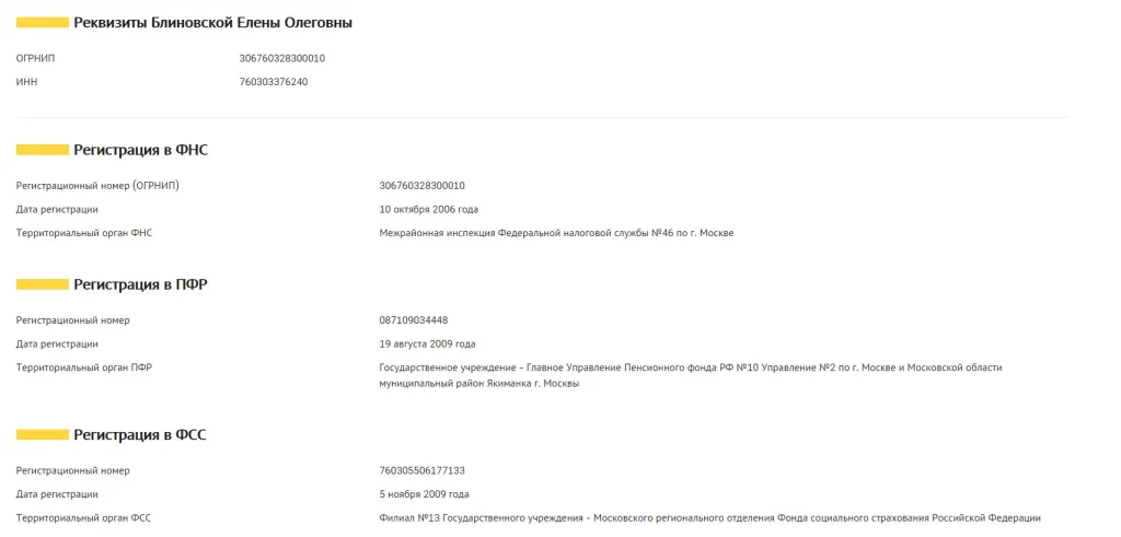 Блиновская Елена Олеговна полное досье компромат